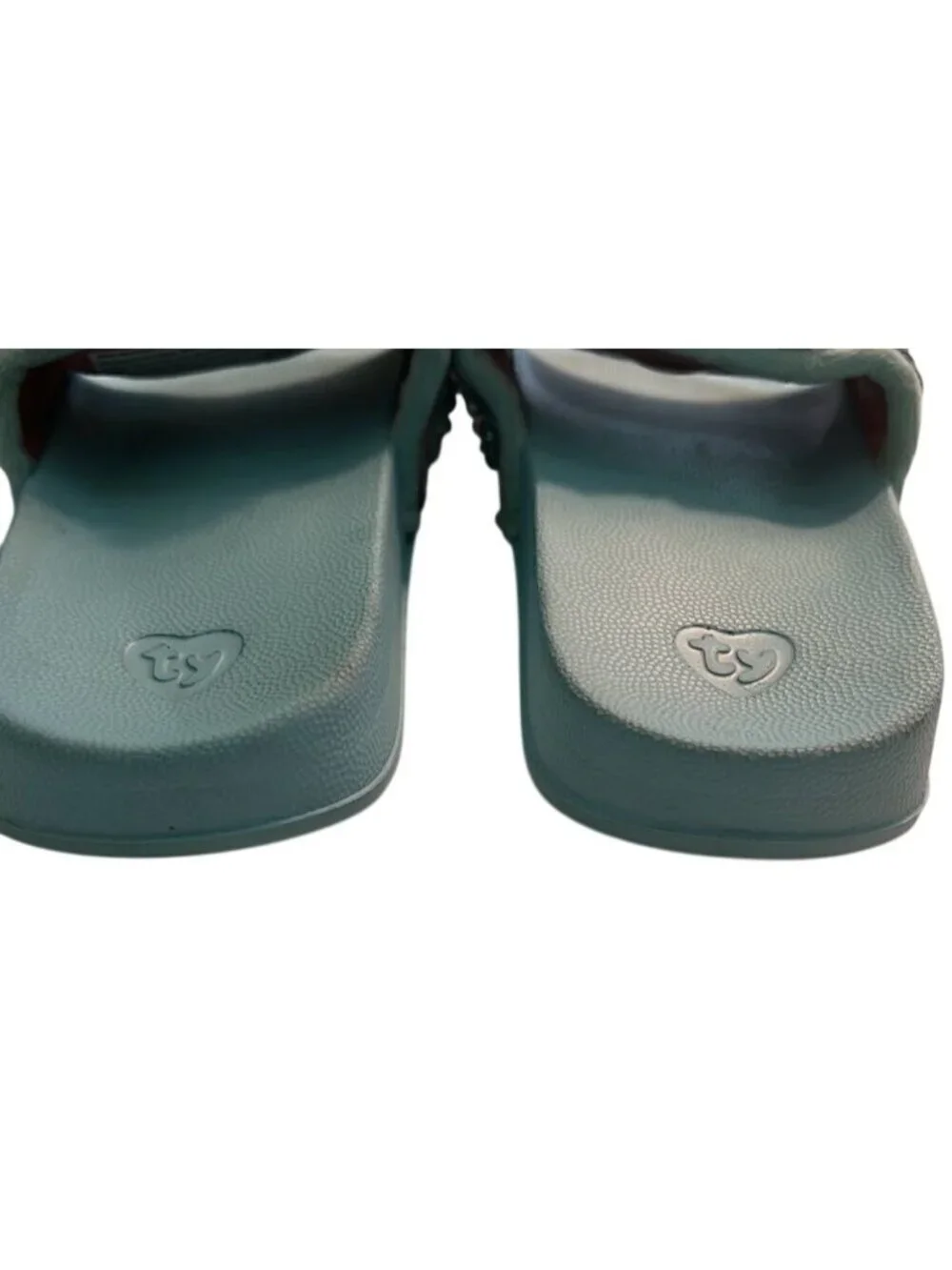 Ty Whimsy Cat Reversible Sequins Slide On Flip Flops Girls Size 1-3